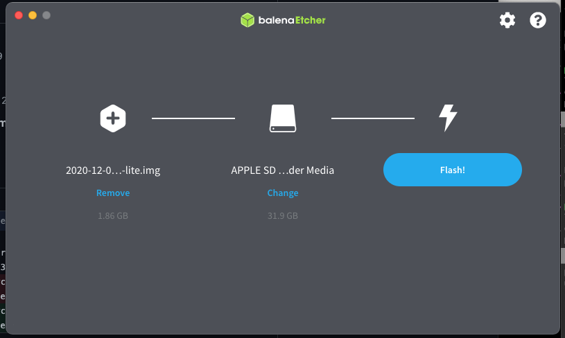 Etcher Flashing Disk